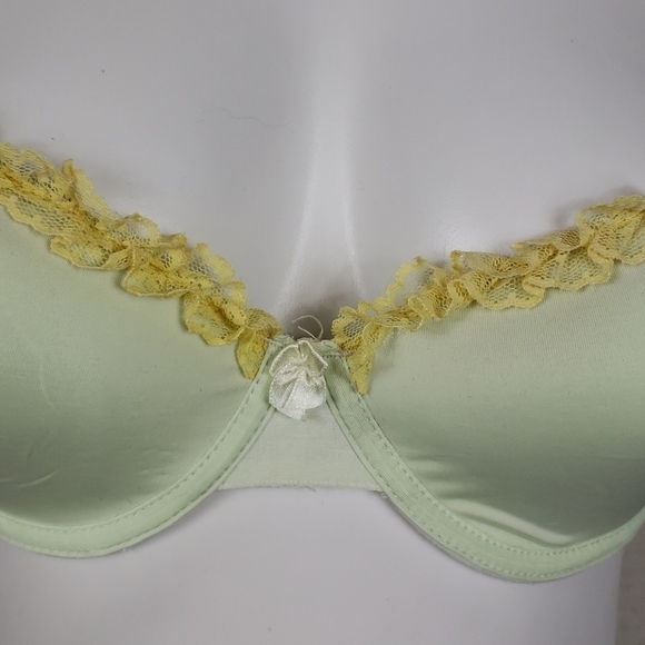 NWT yellow & green lace bra size 34B - Picture 4 of 8